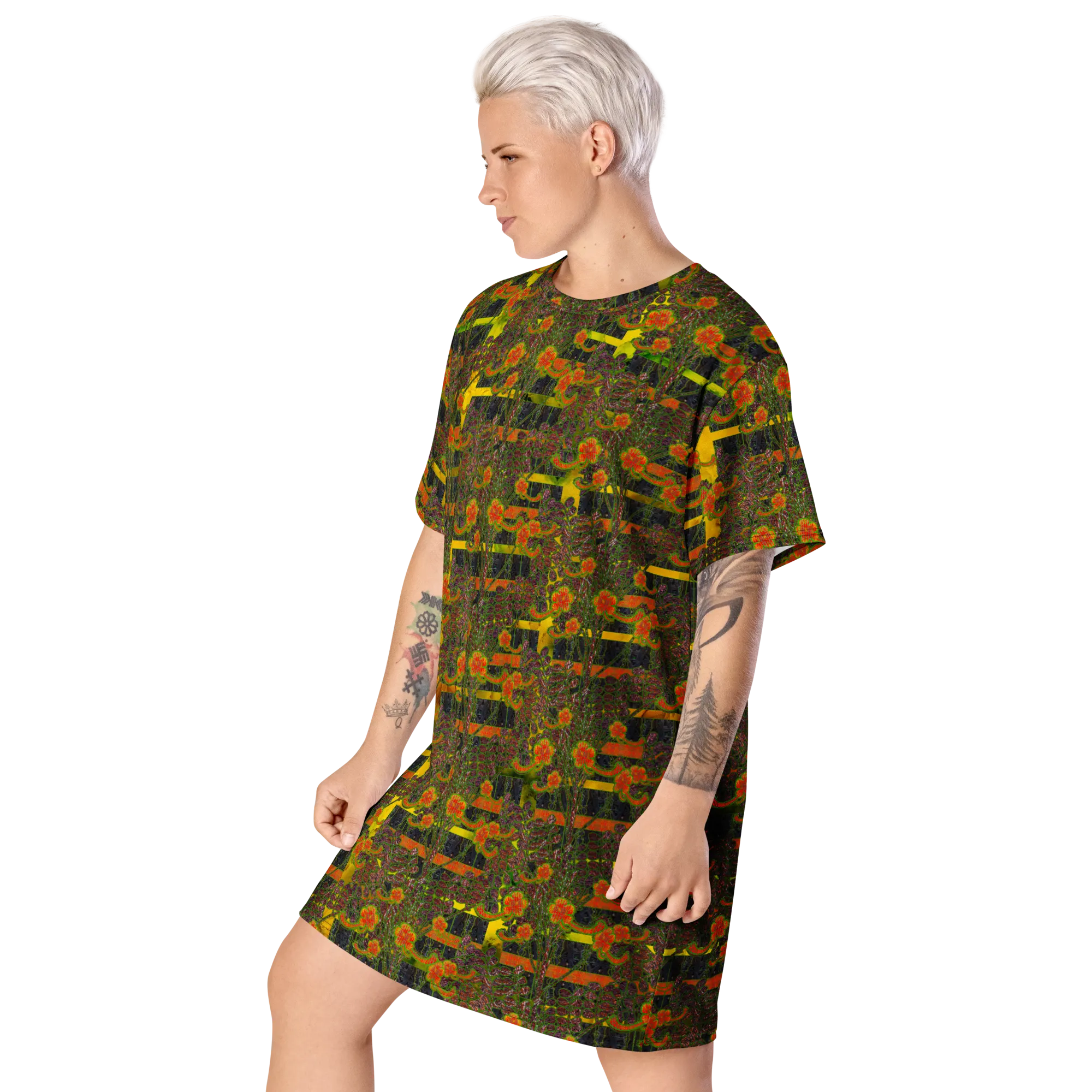 T-Shirt Tunic (Muliebris/Virilis)(Tree Link WindSong Flower) RJSTH@Fabric#1 RJSTHW2024 RJS