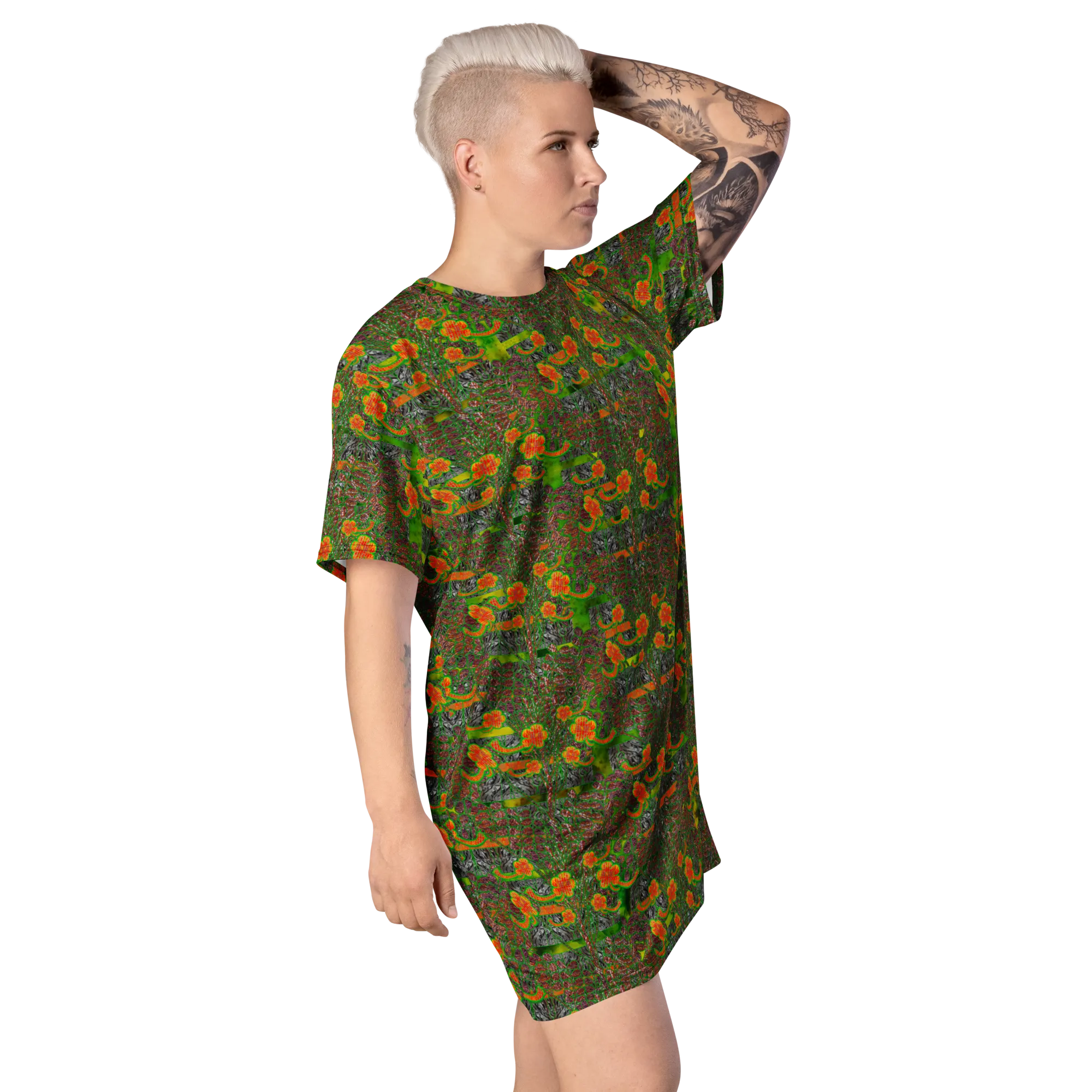 T-Shirt Tunic (Muliebris/Virilis)(Tree Link WindSong Flower) RJSTH@Fabric#3 RJSTHW2024 RJS
