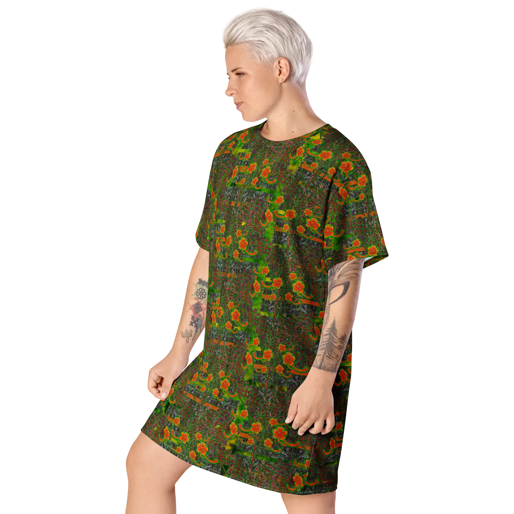 T-Shirt Tunic (Muliebris/Virilis)(Tree Link WindSong Flower) RJSTH@Fabric#3 RJSTHW2024 RJS