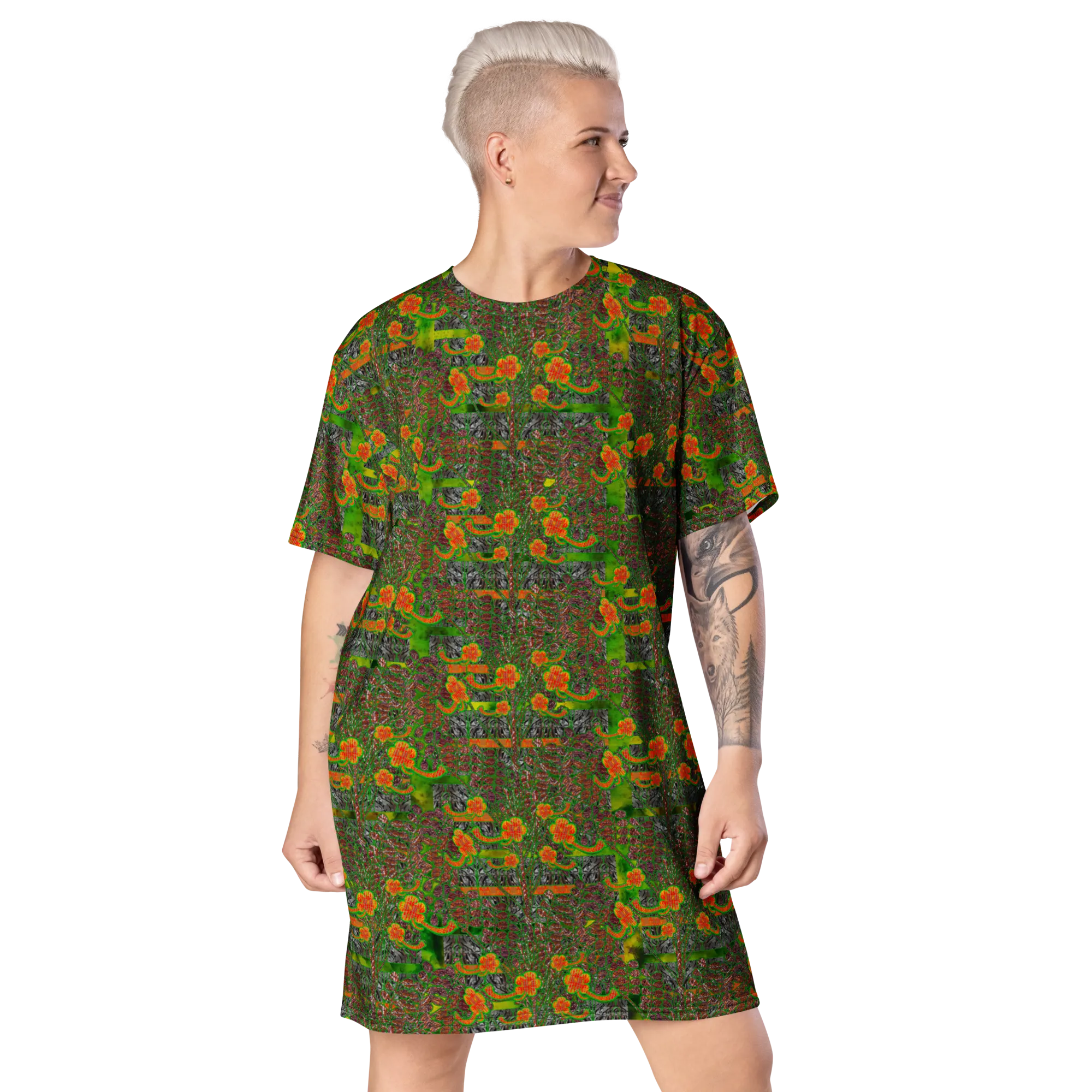 T-Shirt Tunic (Muliebris/Virilis)(Tree Link WindSong Flower) RJSTH@Fabric#3 RJSTHW2024 RJS