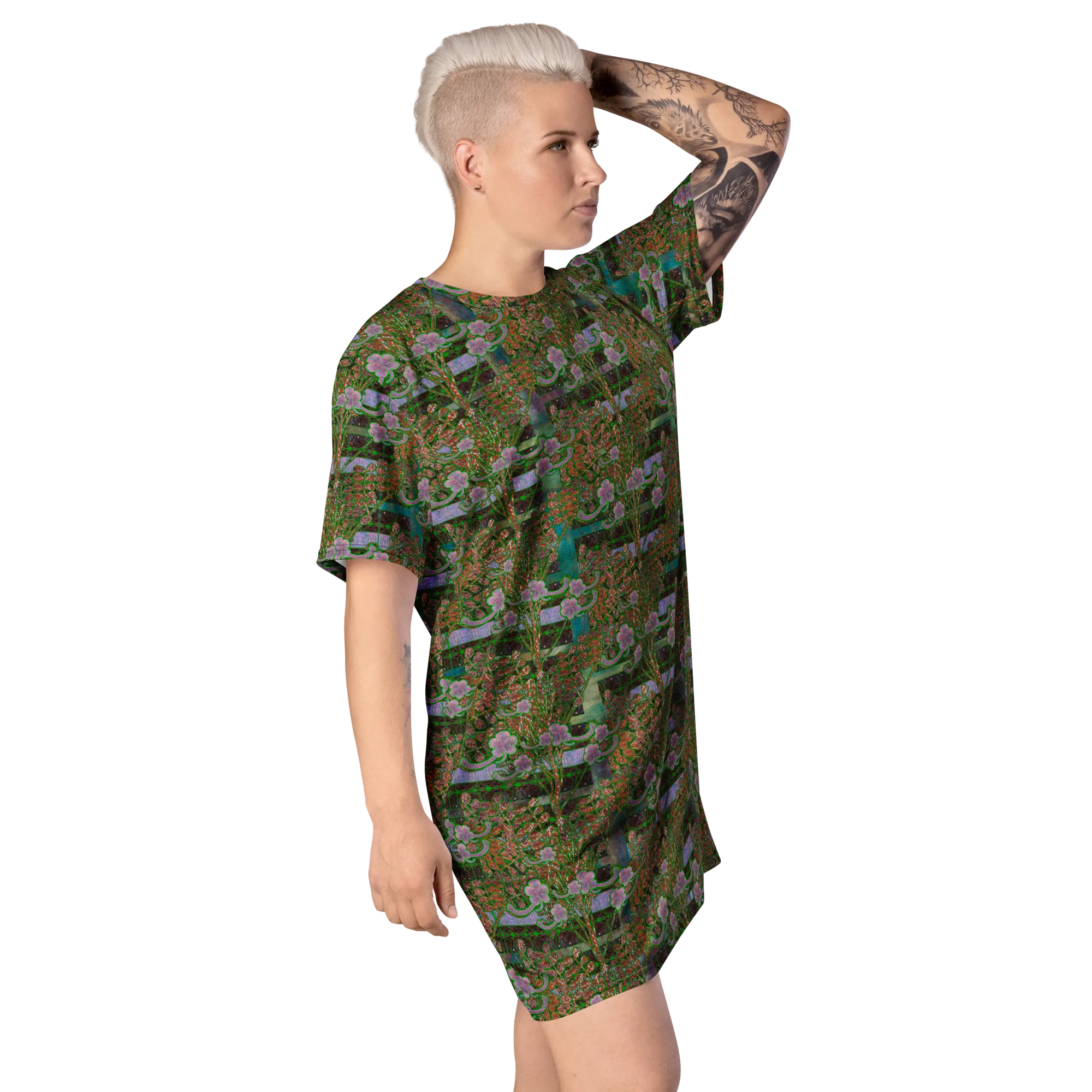 T-Shirt Tunic (Muliebris/Virilis)(Tree Link WindSong Flower) RJSTH@Fabric#4 RJSTHW2024 RJS