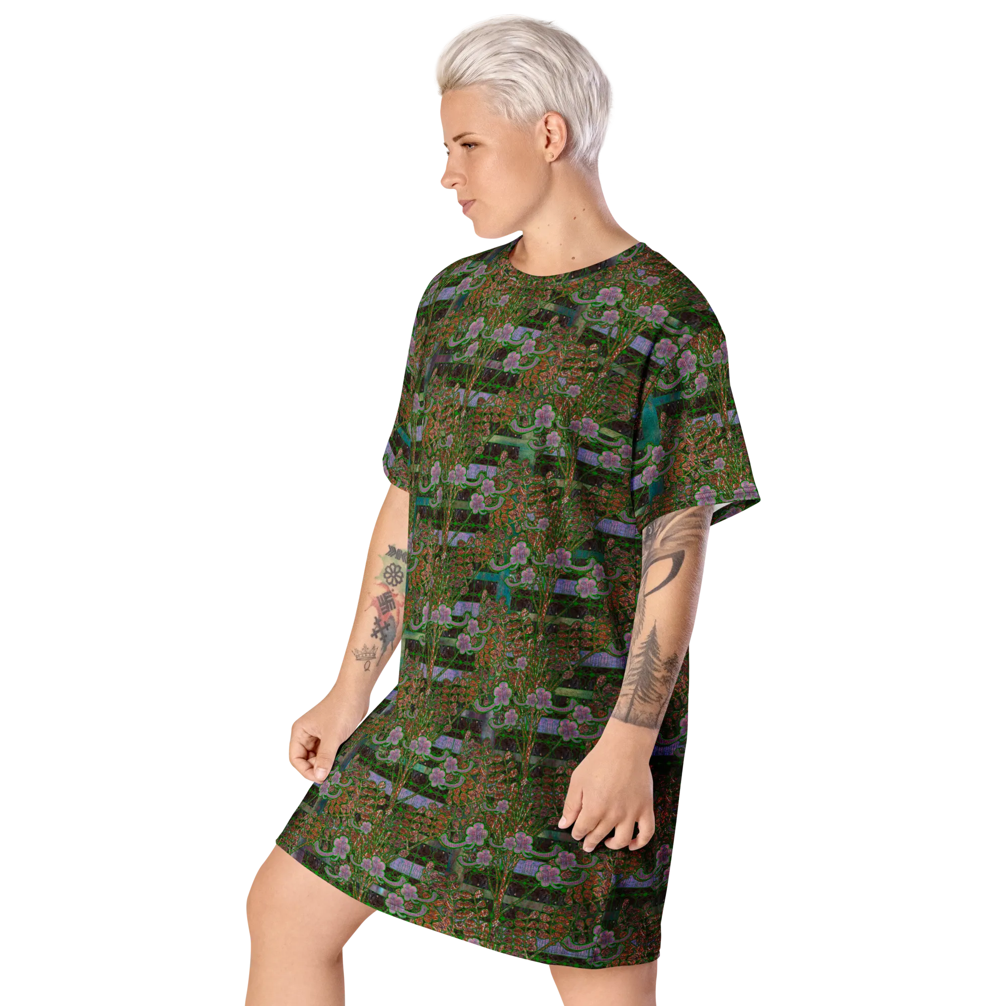 T-Shirt Tunic (Muliebris/Virilis)(Tree Link WindSong Flower) RJSTH@Fabric#4 RJSTHW2024 RJS