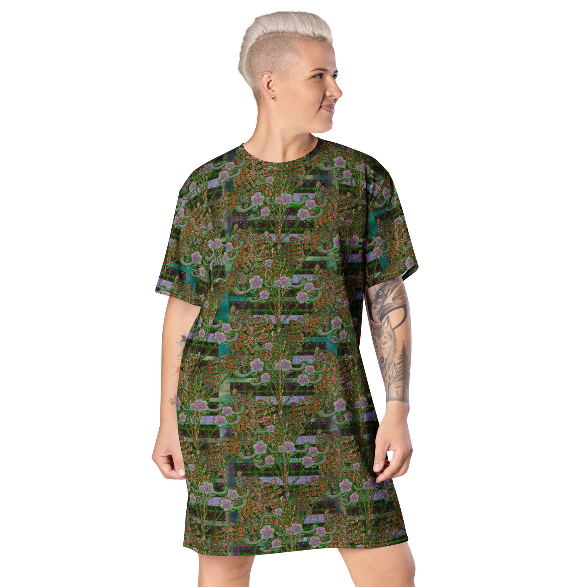 T-Shirt Tunic (Muliebris/Virilis)(Tree Link WindSong Flower) RJSTH@Fabric#4 RJSTHW2024 RJS