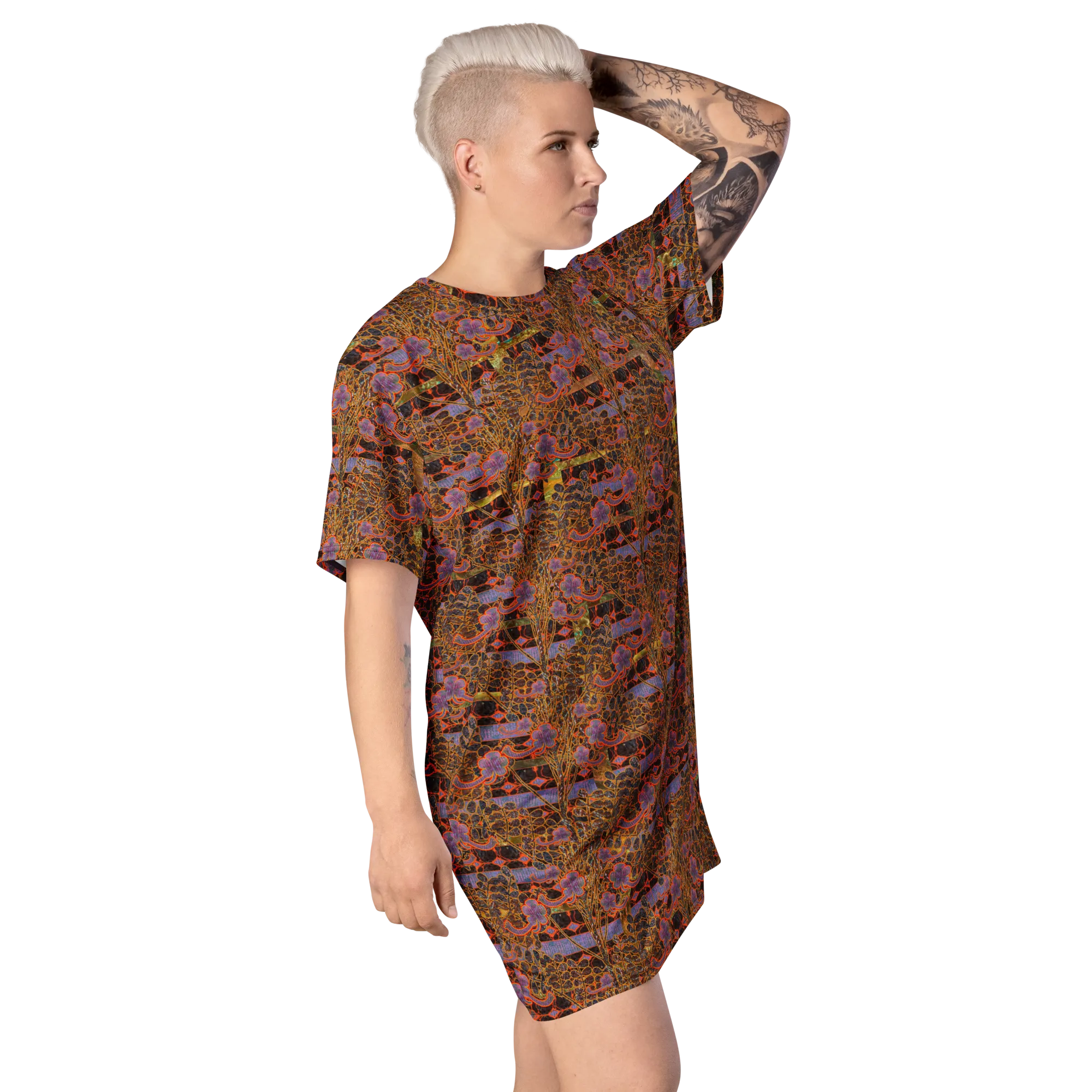 T-Shirt Tunic (Muliebris/Virilis)(Tree Link WindSong Flower) RJSTH@Fabric#6 RJSTHW2024 RJS