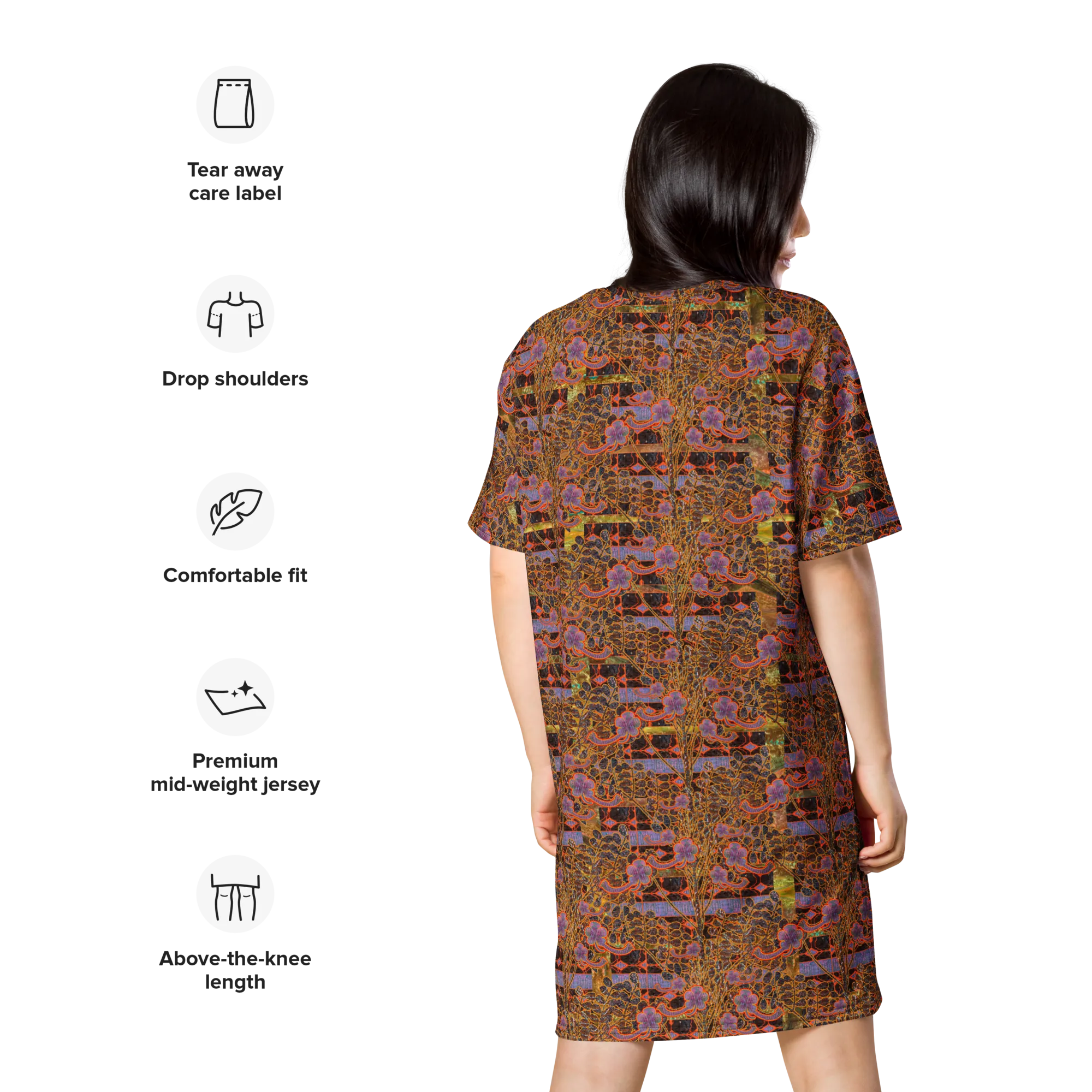 T-Shirt Tunic (Muliebris/Virilis)(Tree Link WindSong Flower) RJSTH@Fabric#6 RJSTHW2024 RJS