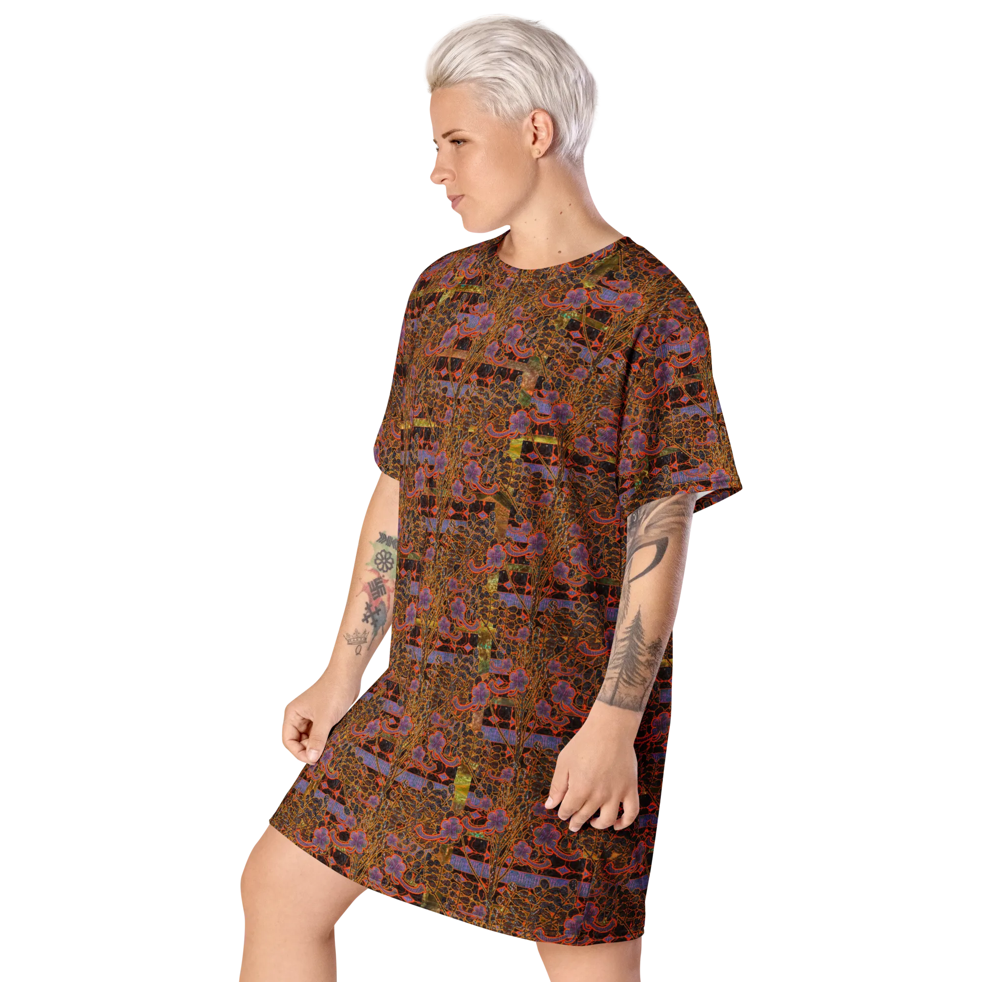 T-Shirt Tunic (Muliebris/Virilis)(Tree Link WindSong Flower) RJSTH@Fabric#6 RJSTHW2024 RJS