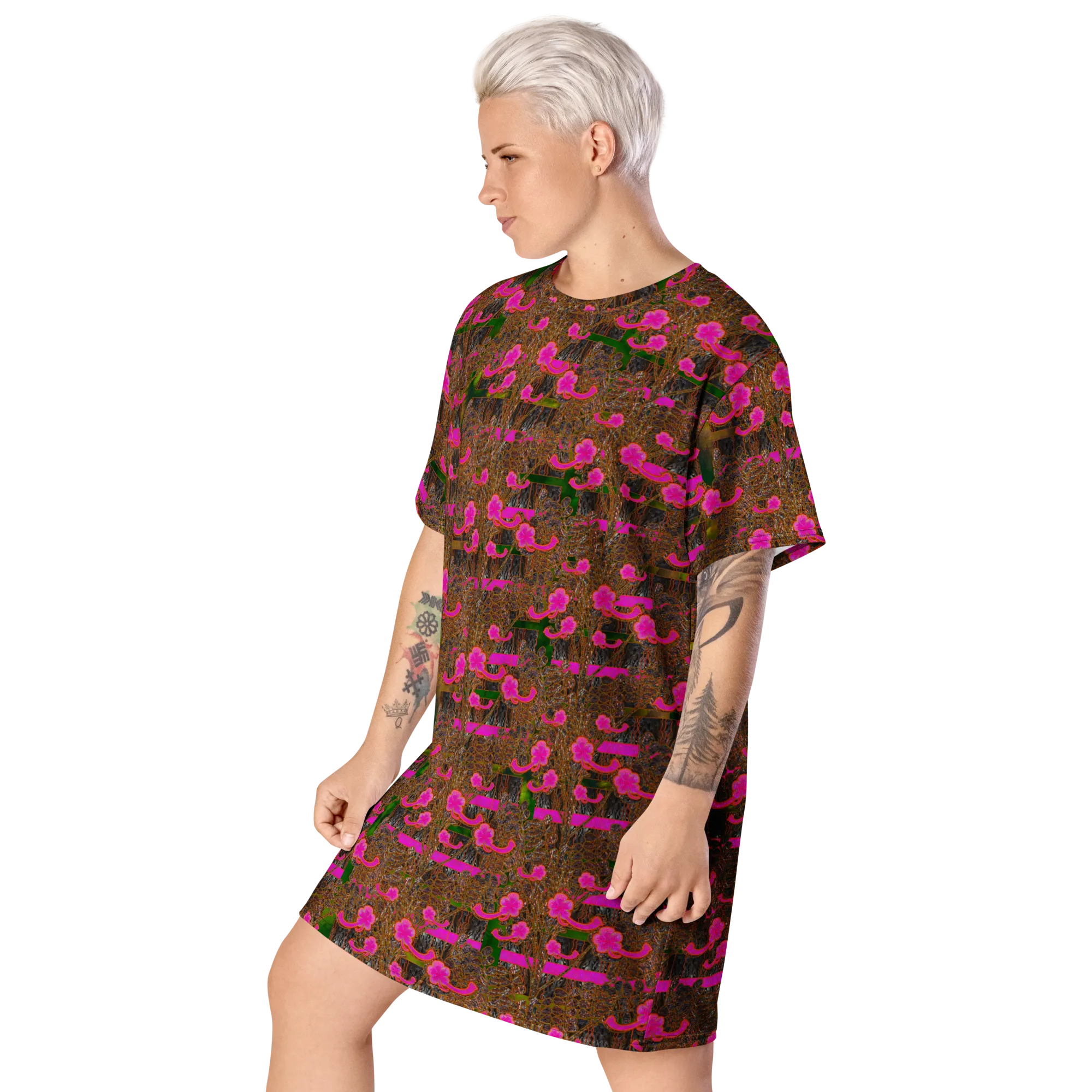 T-Shirt Tunic (Muliebris/Virilis)(Tree Link WindSong Flower) RJSTH@Fabric#7 RJSTHW2024 RJS