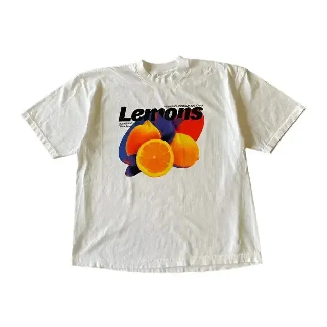T Shirt White Orange