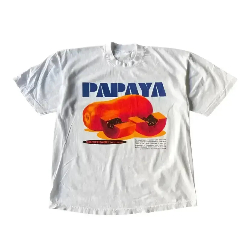 T Shirt White Orange