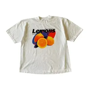 T Shirt White Orange