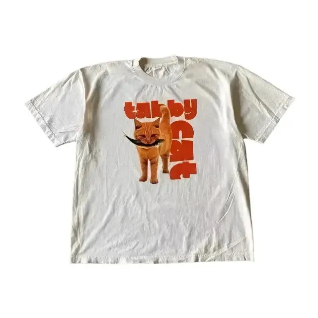 T Shirt White Orange