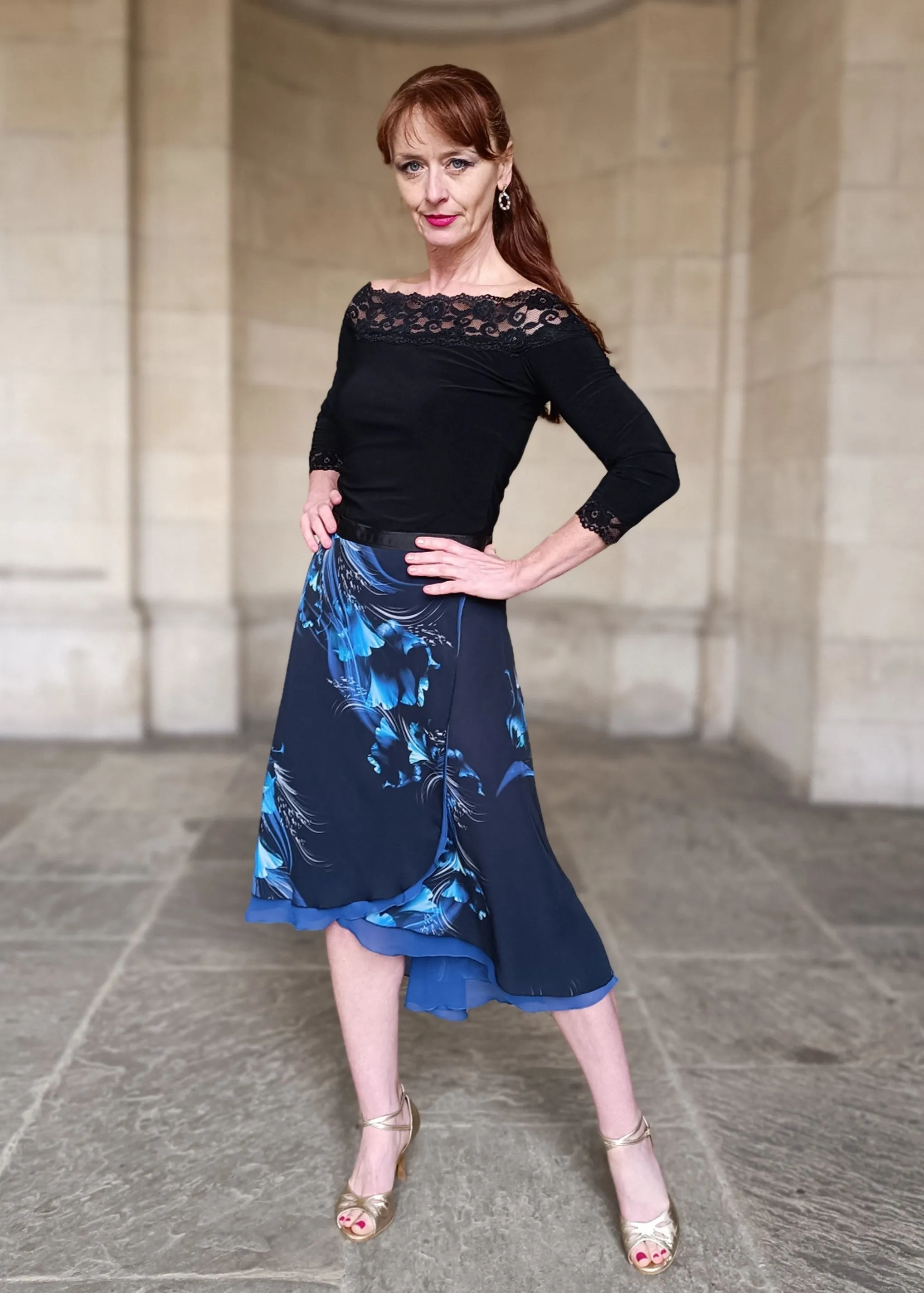 TANGO WRAP SKIRT Ocean waves