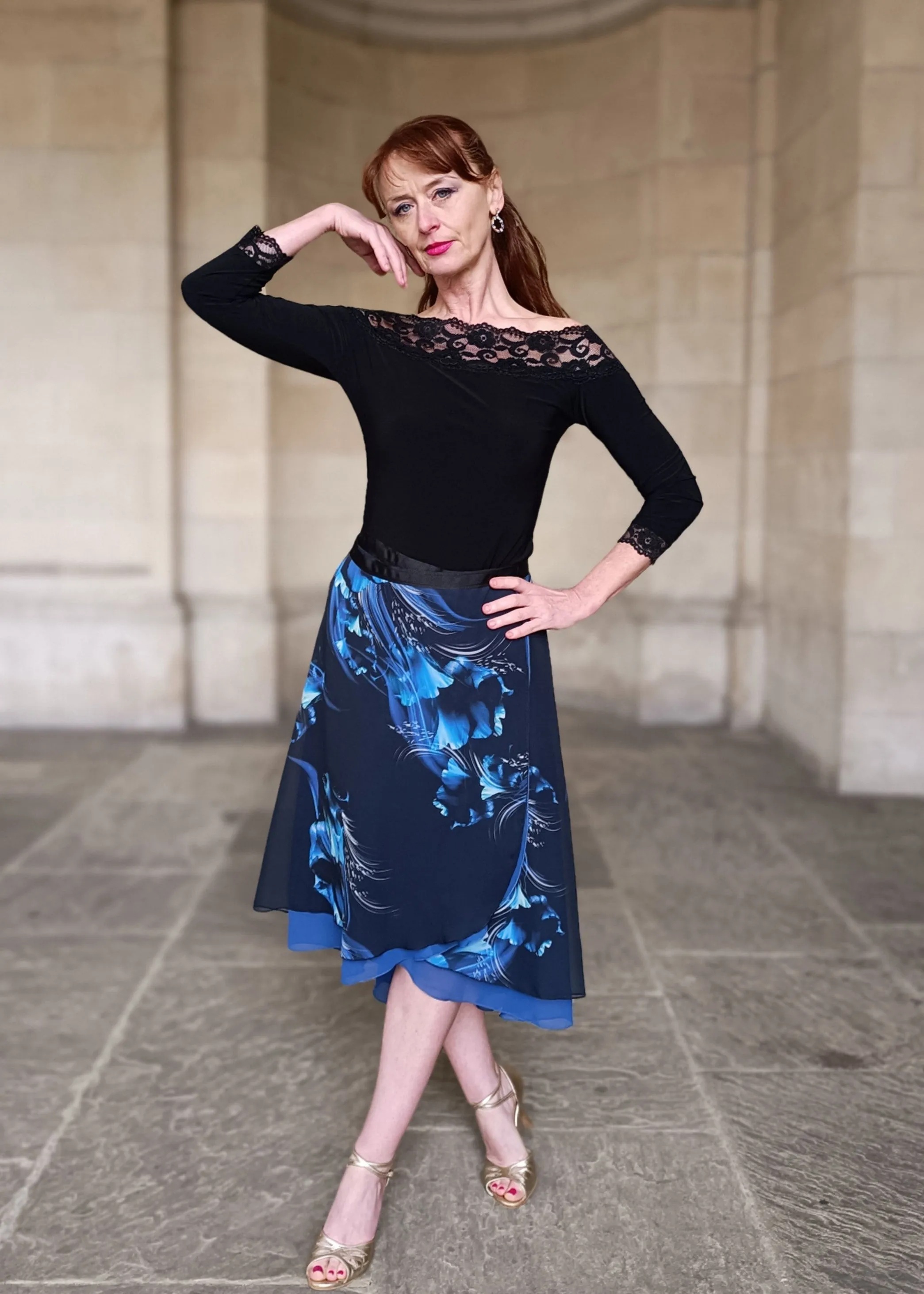 TANGO WRAP SKIRT Ocean waves