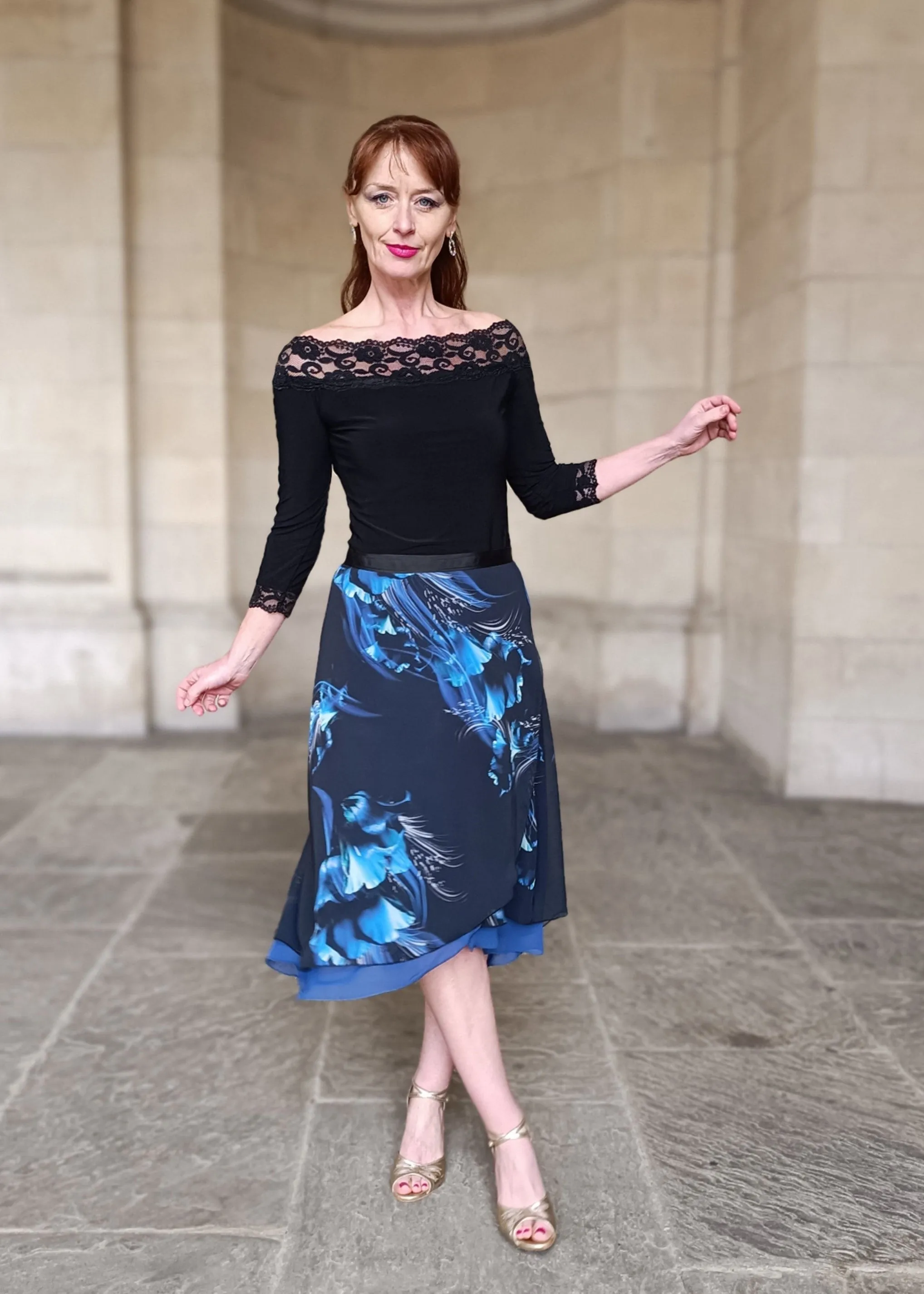 TANGO WRAP SKIRT Ocean waves