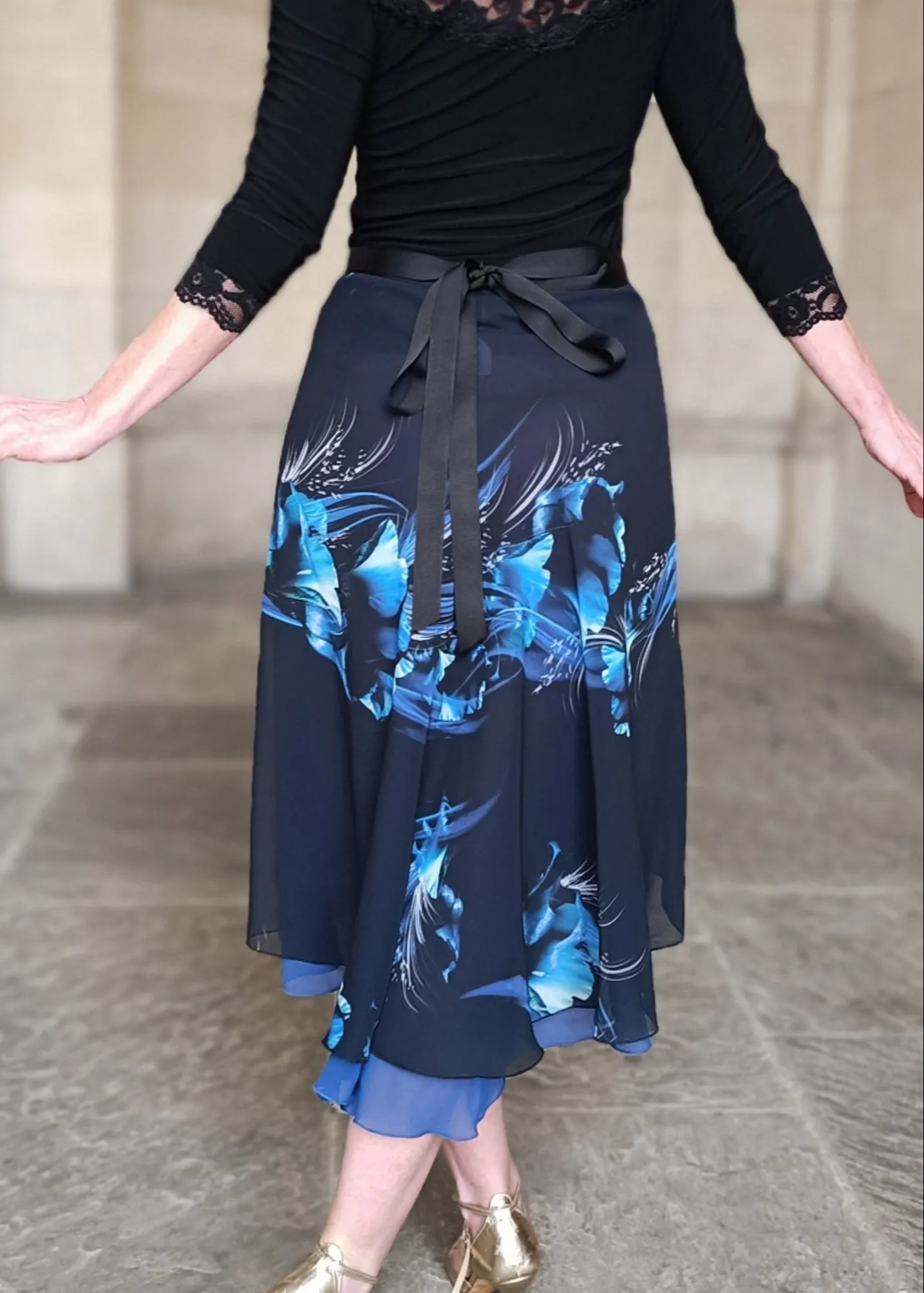 TANGO WRAP SKIRT Ocean waves