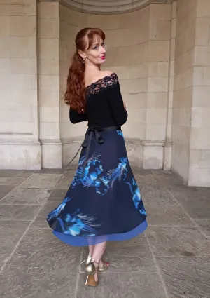 TANGO WRAP SKIRT Ocean waves
