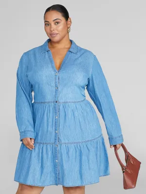 Tanya Tiered Chambray Dress