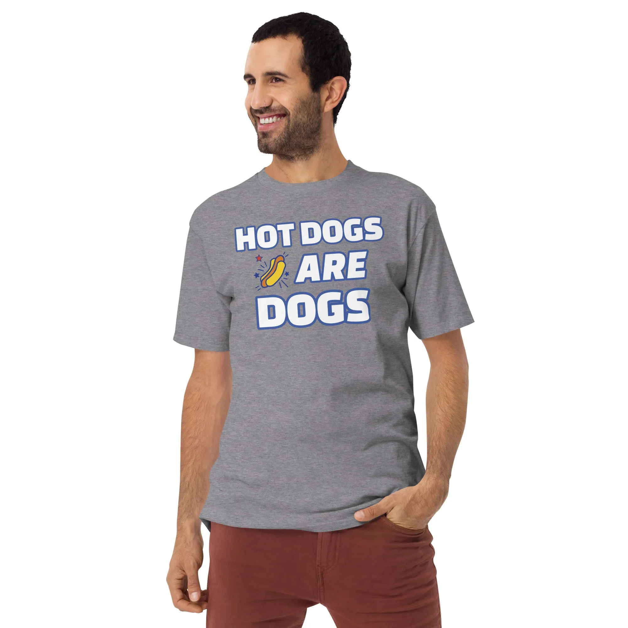 The A&G Hot Dogs Are Dogs Men’s Premium Heavyweight Tee