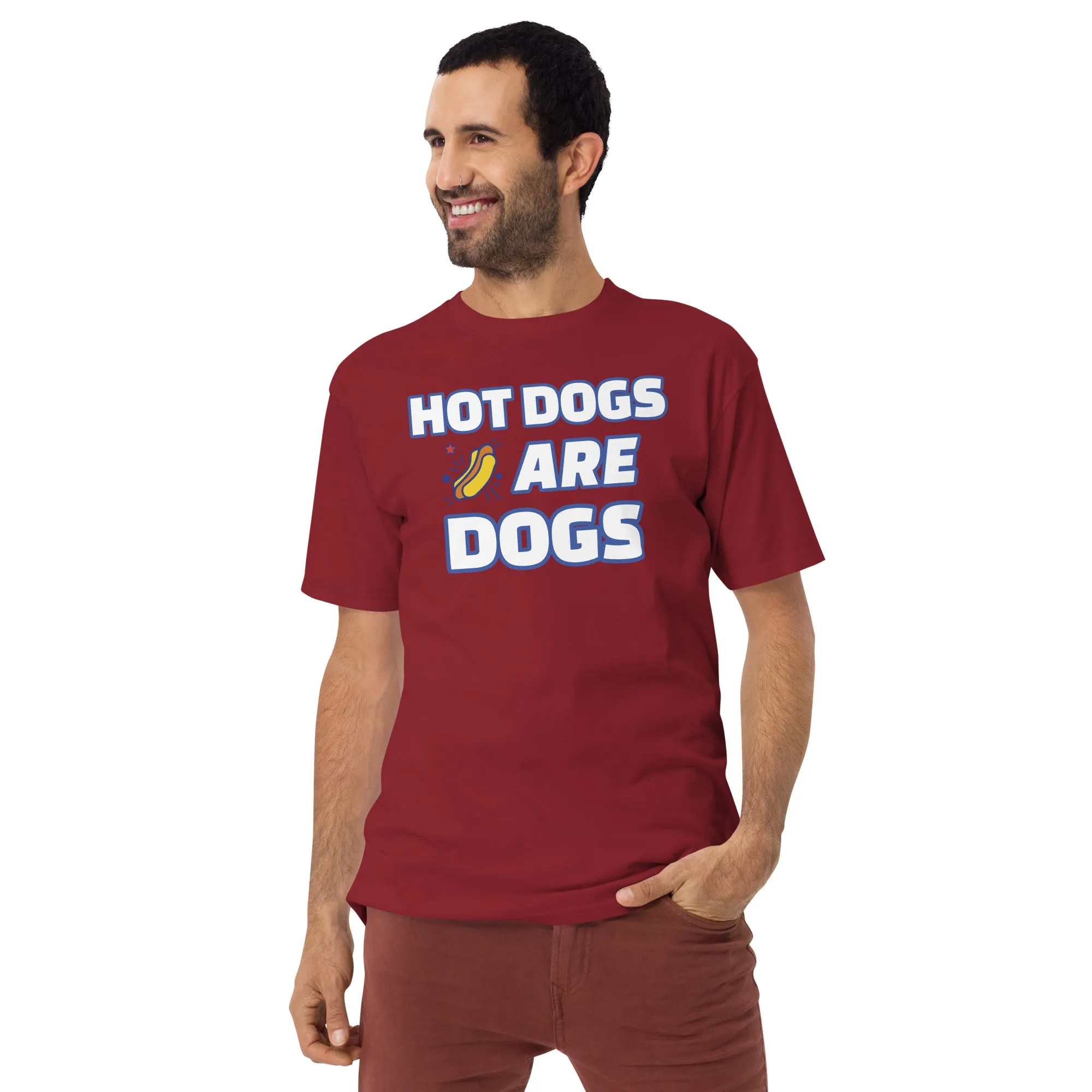 The A&G Hot Dogs Are Dogs Men’s Premium Heavyweight Tee