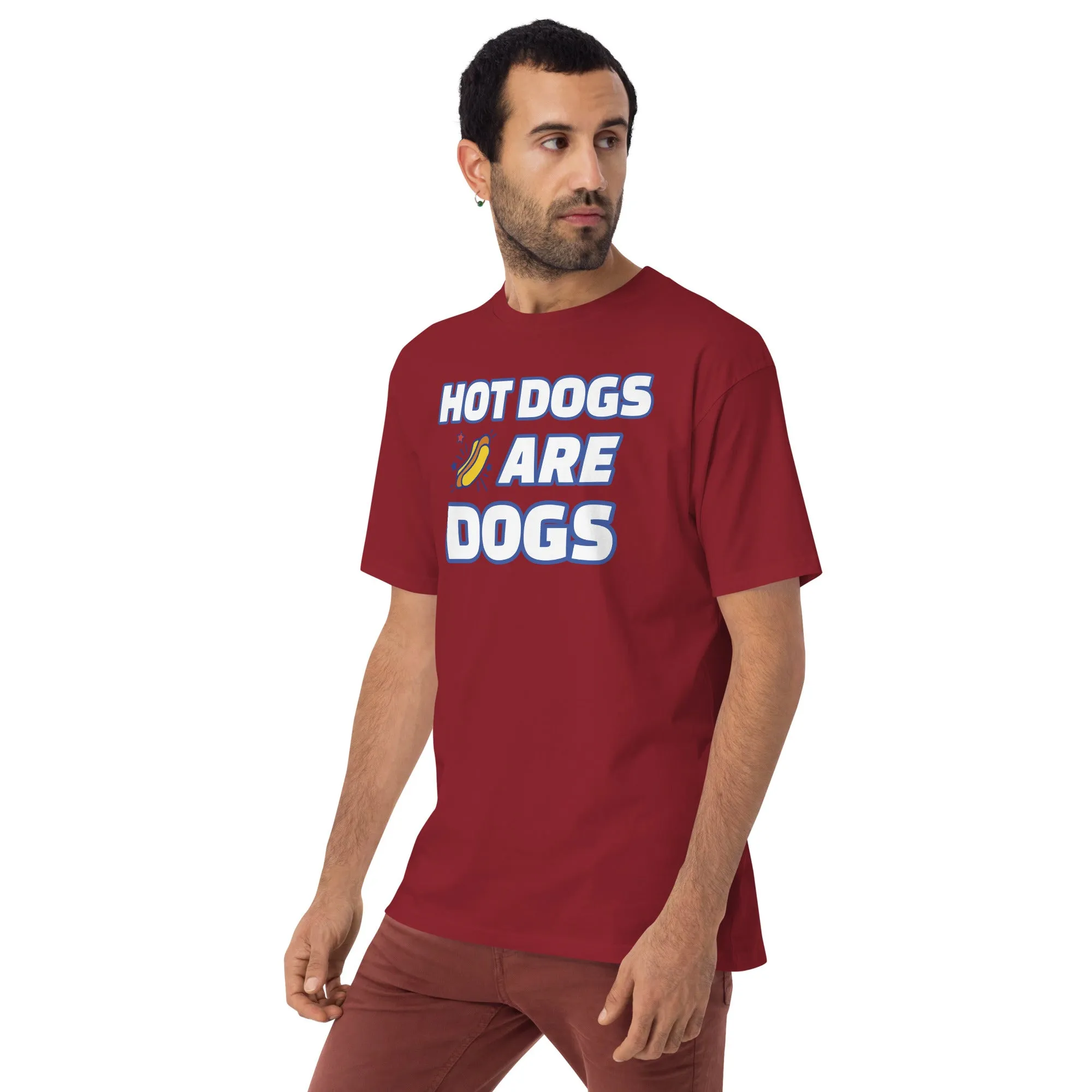 The A&G Hot Dogs Are Dogs Men’s Premium Heavyweight Tee