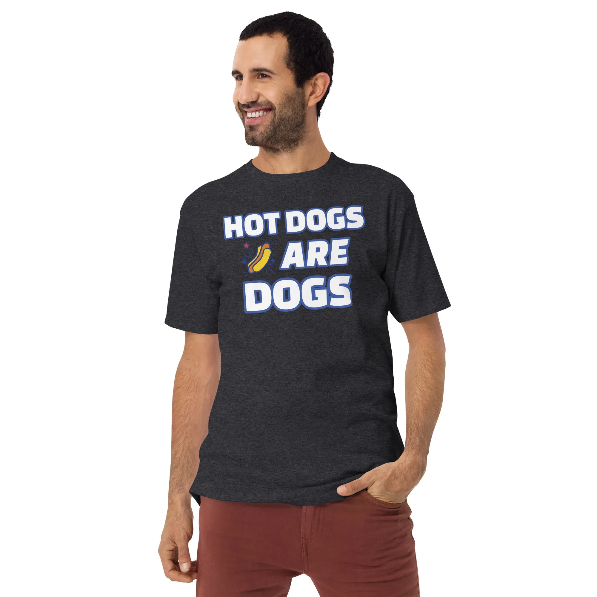 The A&G Hot Dogs Are Dogs Men’s Premium Heavyweight Tee