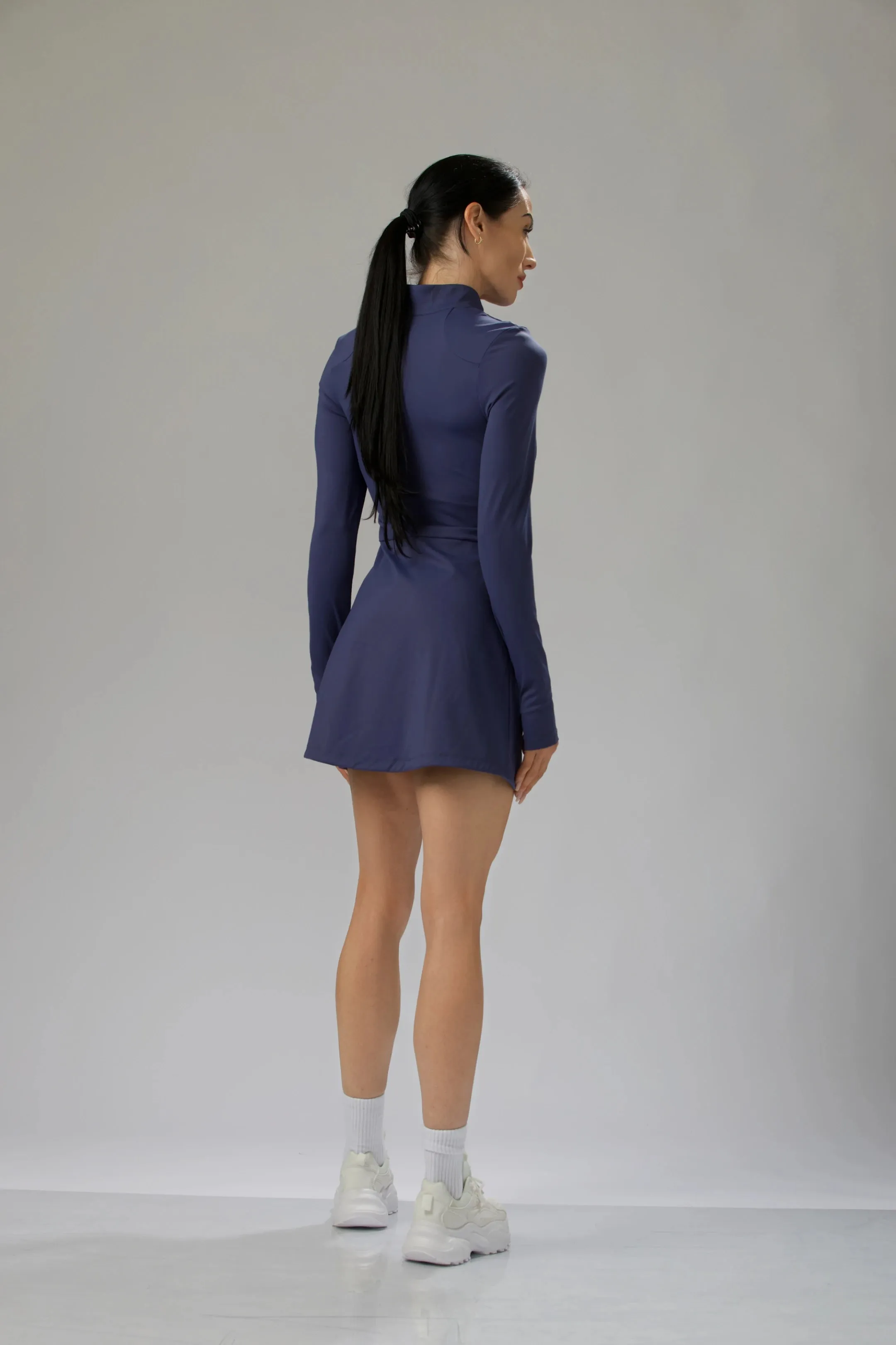 The Apex Long-Sleeve Court Dress