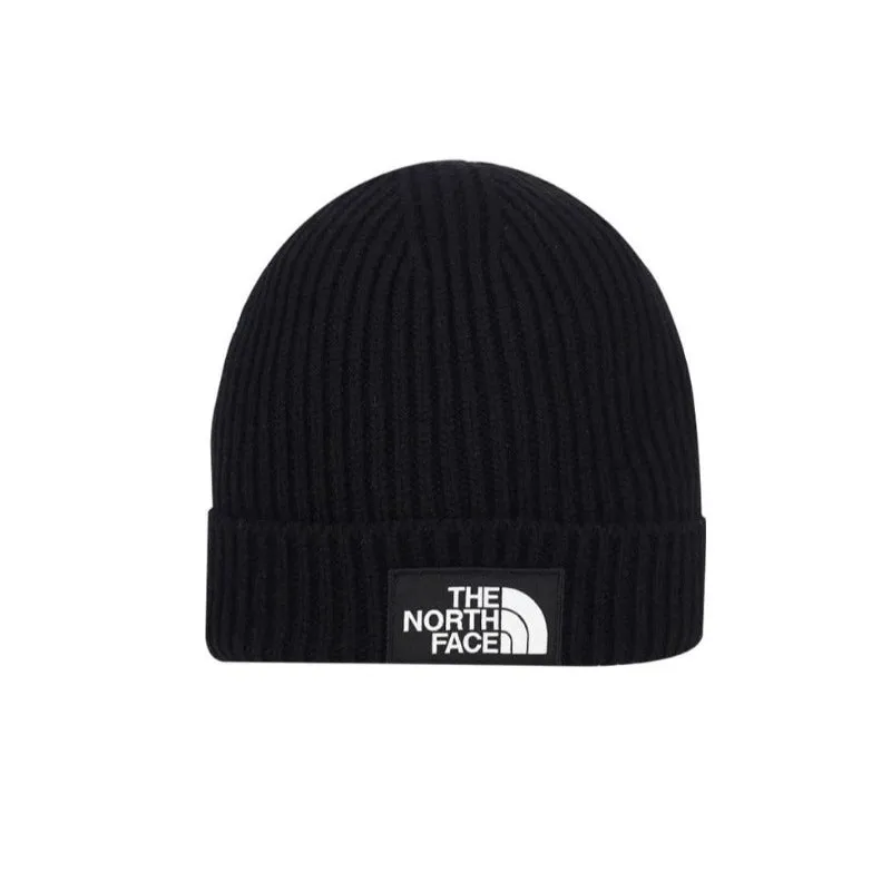 The North Face Logo Box Cuffed Beanie Black