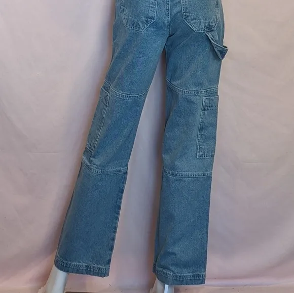 The Ragged Priest Combat Jeans in Light Wash size 24