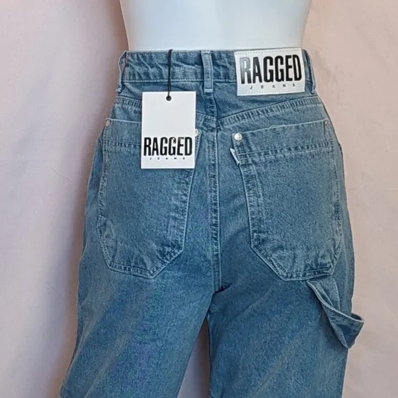 The Ragged Priest Combat Jeans in Light Wash size 24