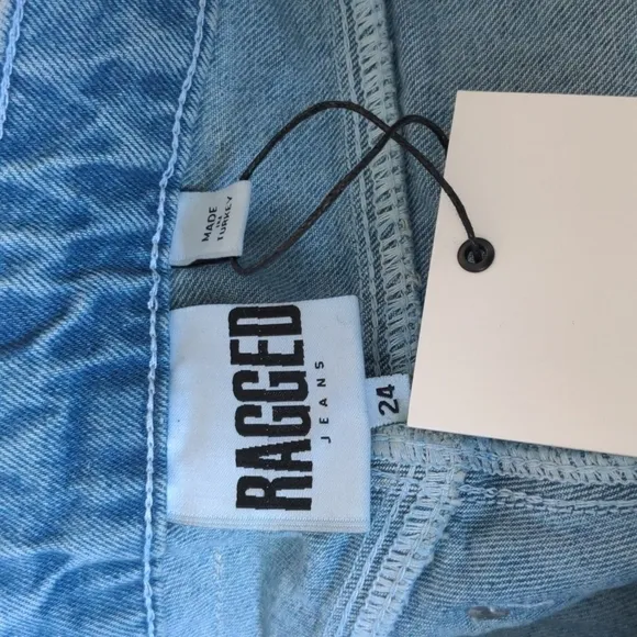 The Ragged Priest Combat Jeans in Light Wash size 24
