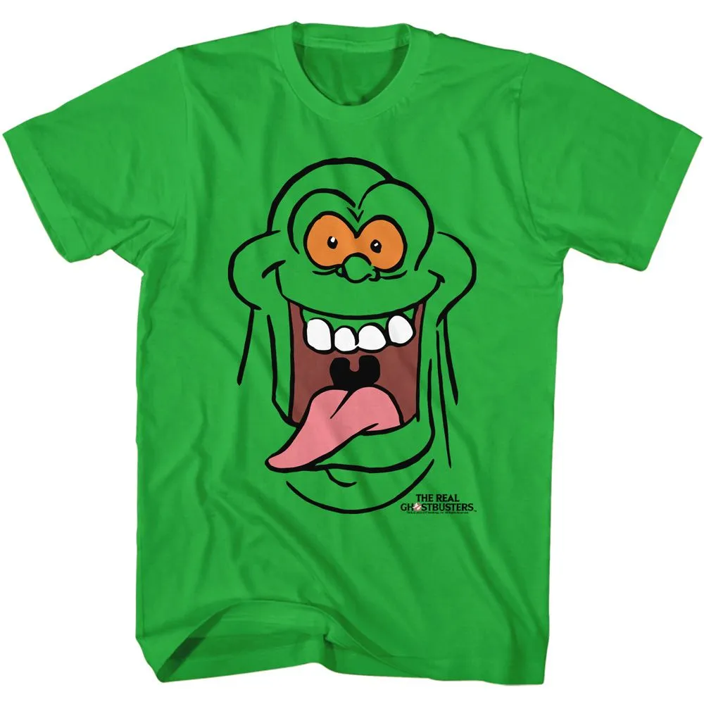 The Real Ghostbusters RGB Slimer Face Kelly T-Shirt