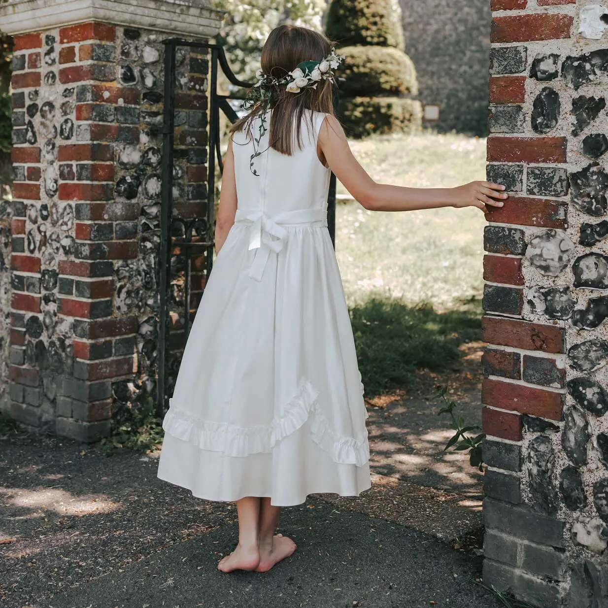 Thea Ivory Flower Girl Dress