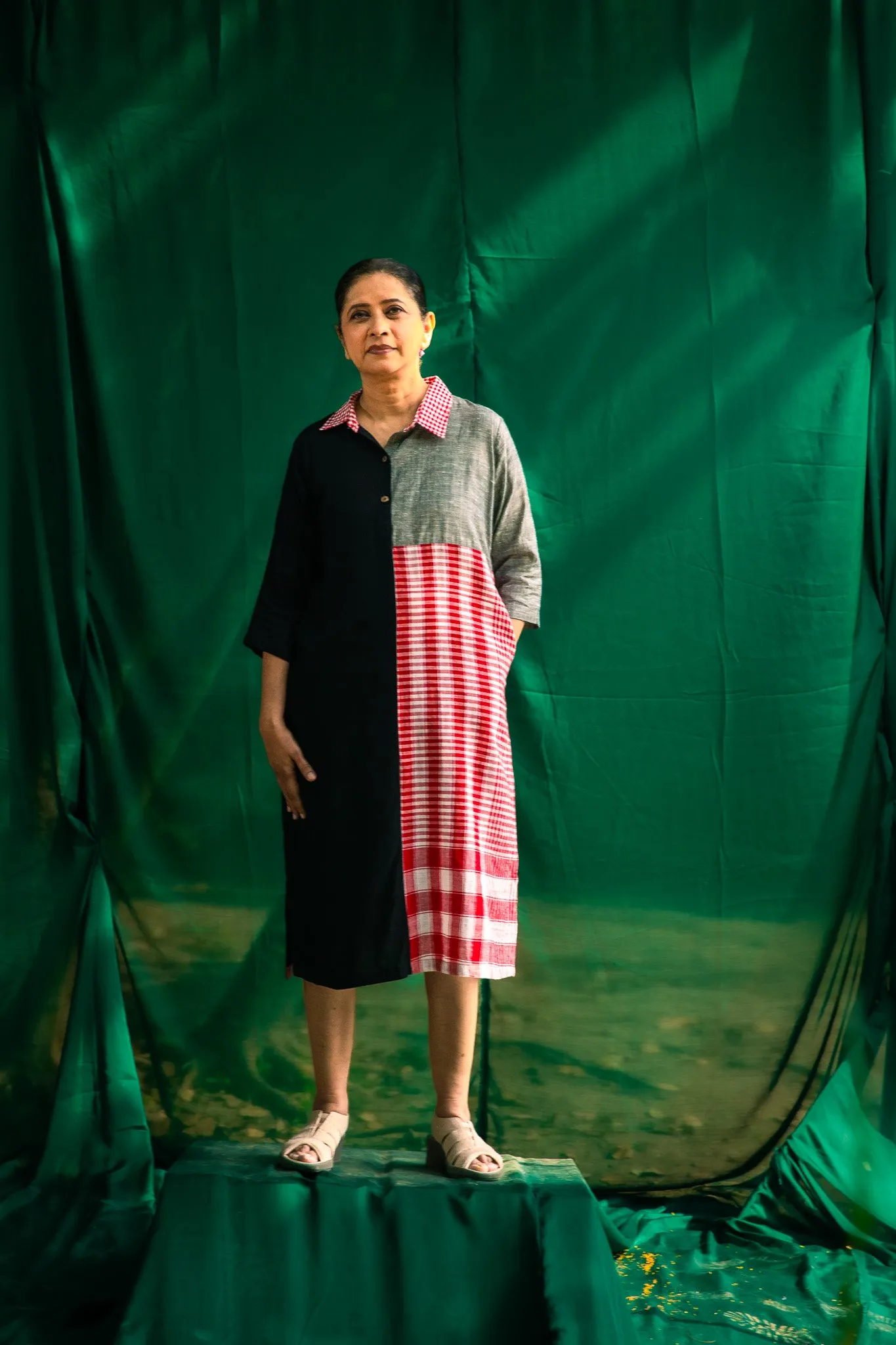 Three Patched Dress