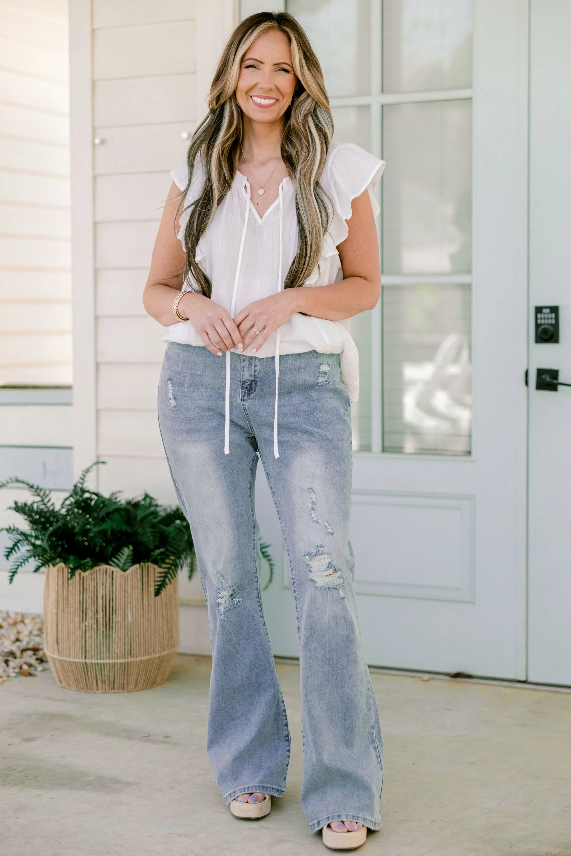 Through The Seasons Jeans, Light Wash
