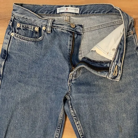 Tommy Hilfiger women size 6 denim medium blue jeans high rise cotton vintage y2k
