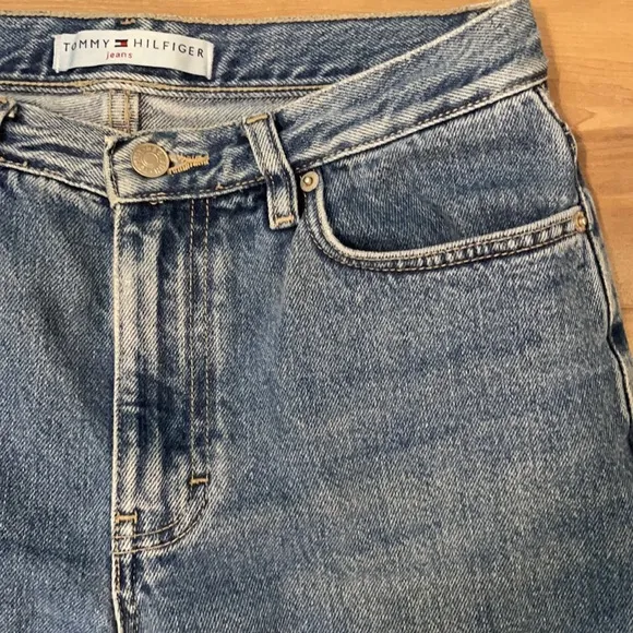 Tommy Hilfiger women size 6 denim medium blue jeans high rise cotton vintage y2k