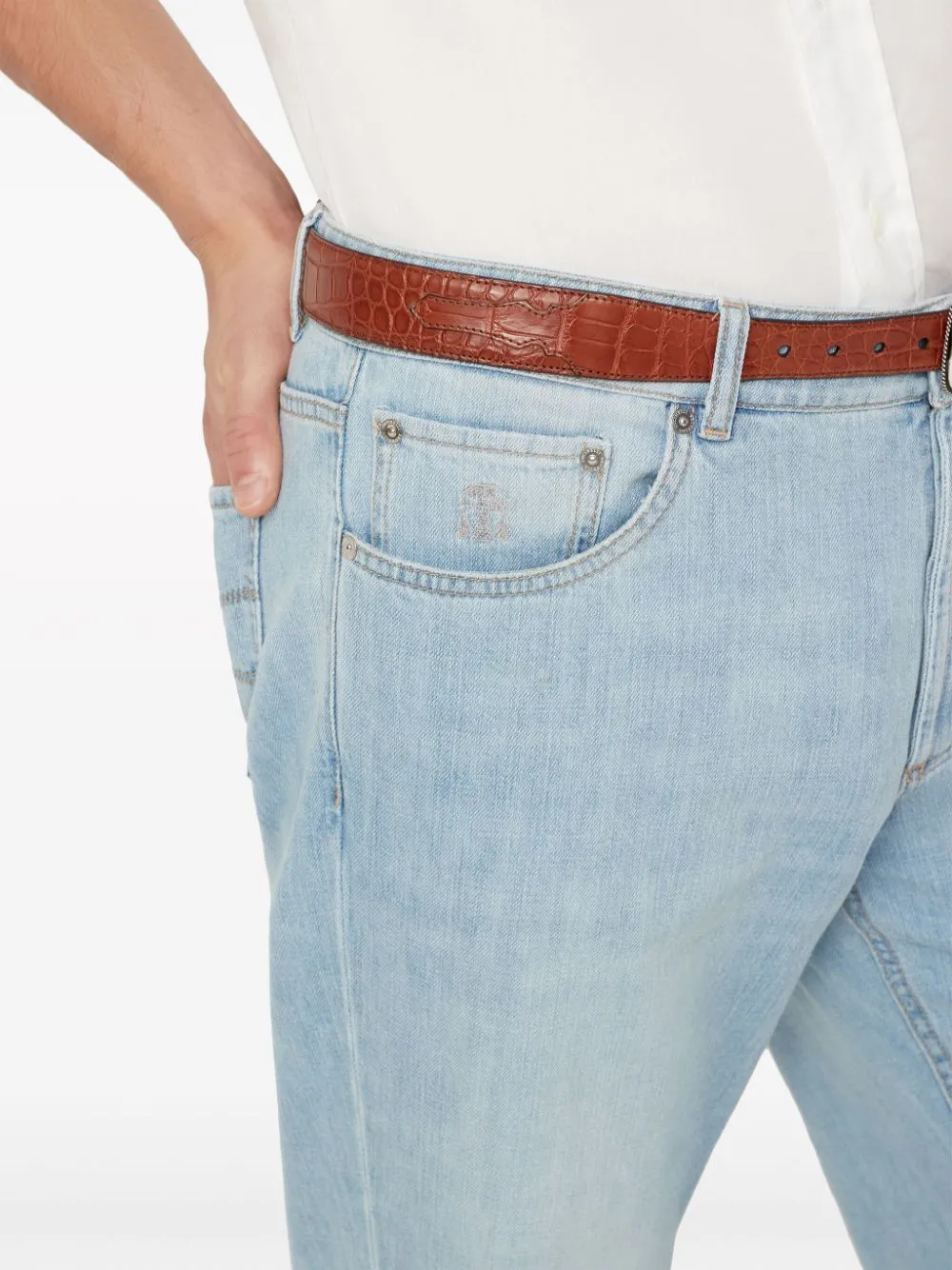Traditional fit denim jeans