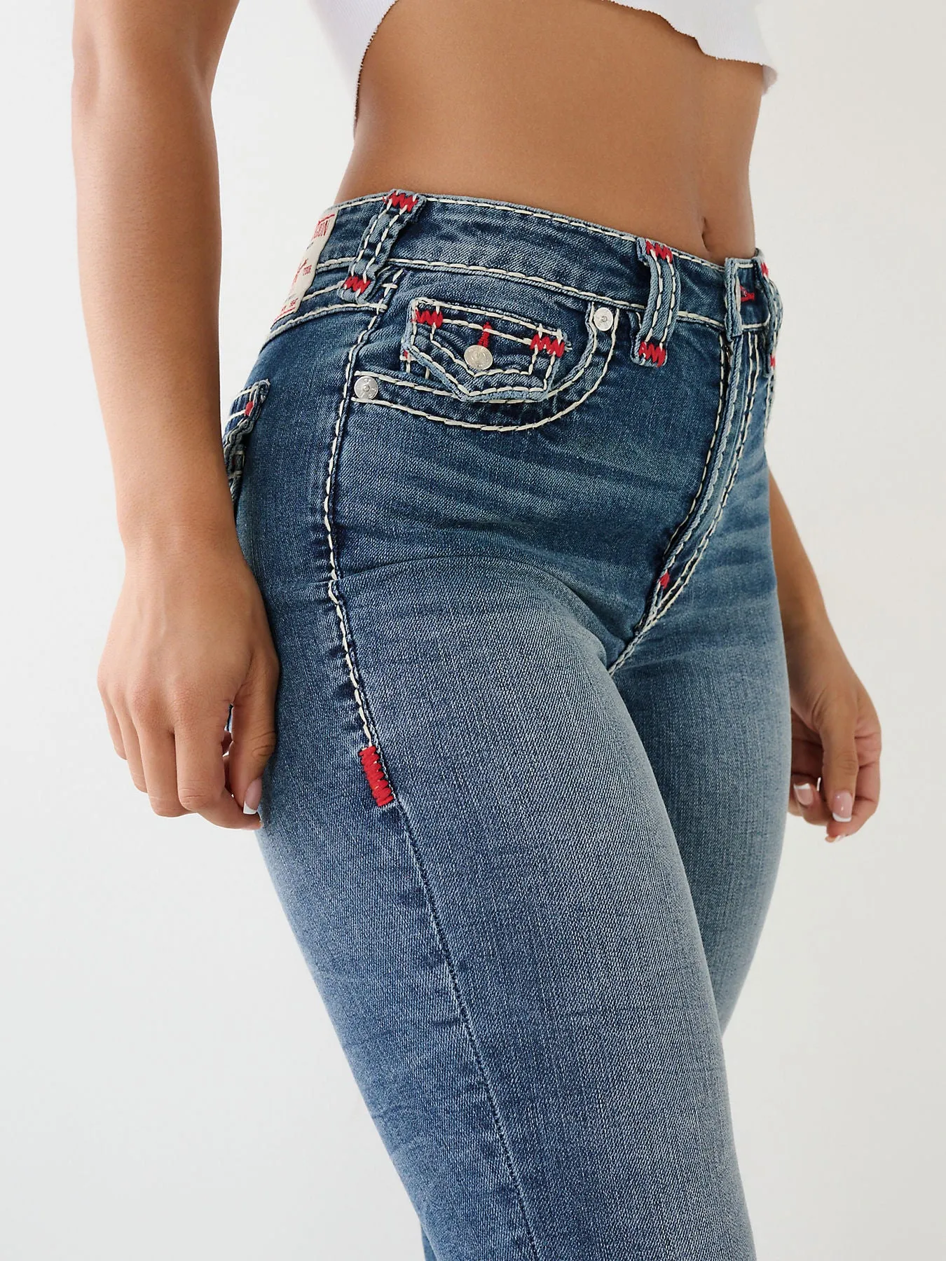 True Religion Womens Super T Jennie Skinny Fit Blue High Rise Jeans