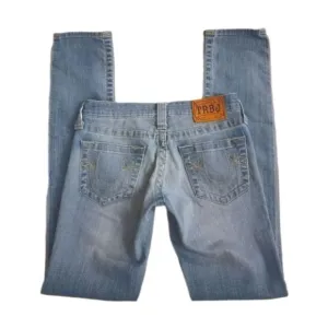 True Religion Light Wash Skinny Logo Jeans