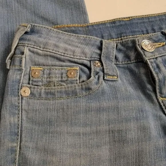 True Religion Light Wash Skinny Logo Jeans