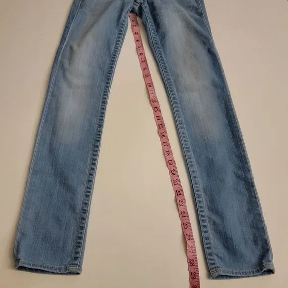 True Religion Light Wash Skinny Logo Jeans
