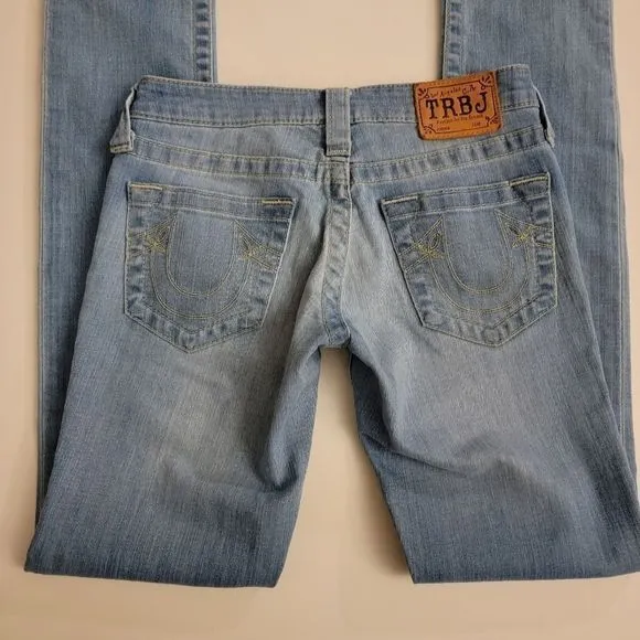 True Religion Light Wash Skinny Logo Jeans