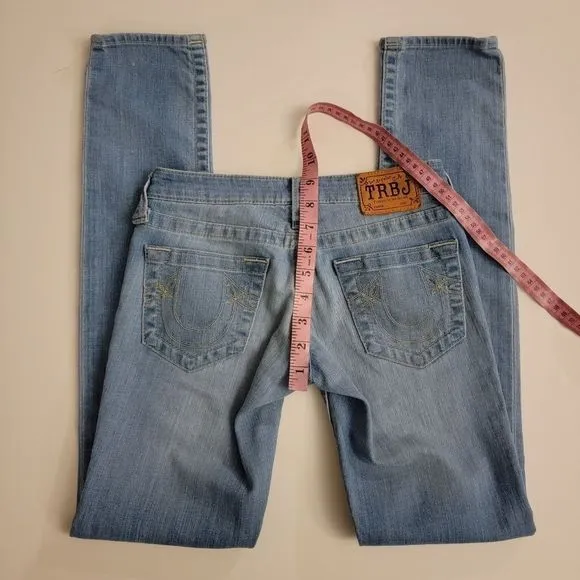 True Religion Light Wash Skinny Logo Jeans