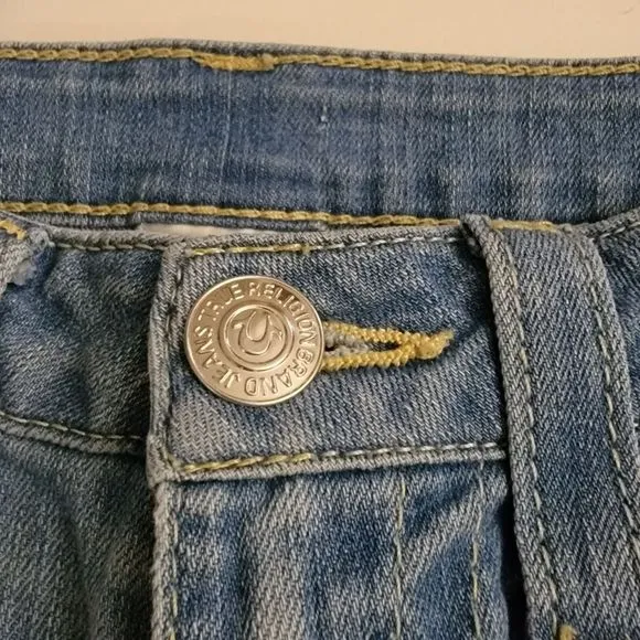 True Religion Light Wash Skinny Logo Jeans