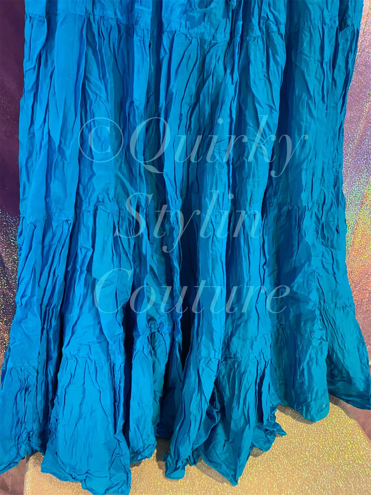 Turquoise Blue Renaissance steampunk gothic cotton boho tribal Maxi Long Skirt -Size 10-22 - Plus size