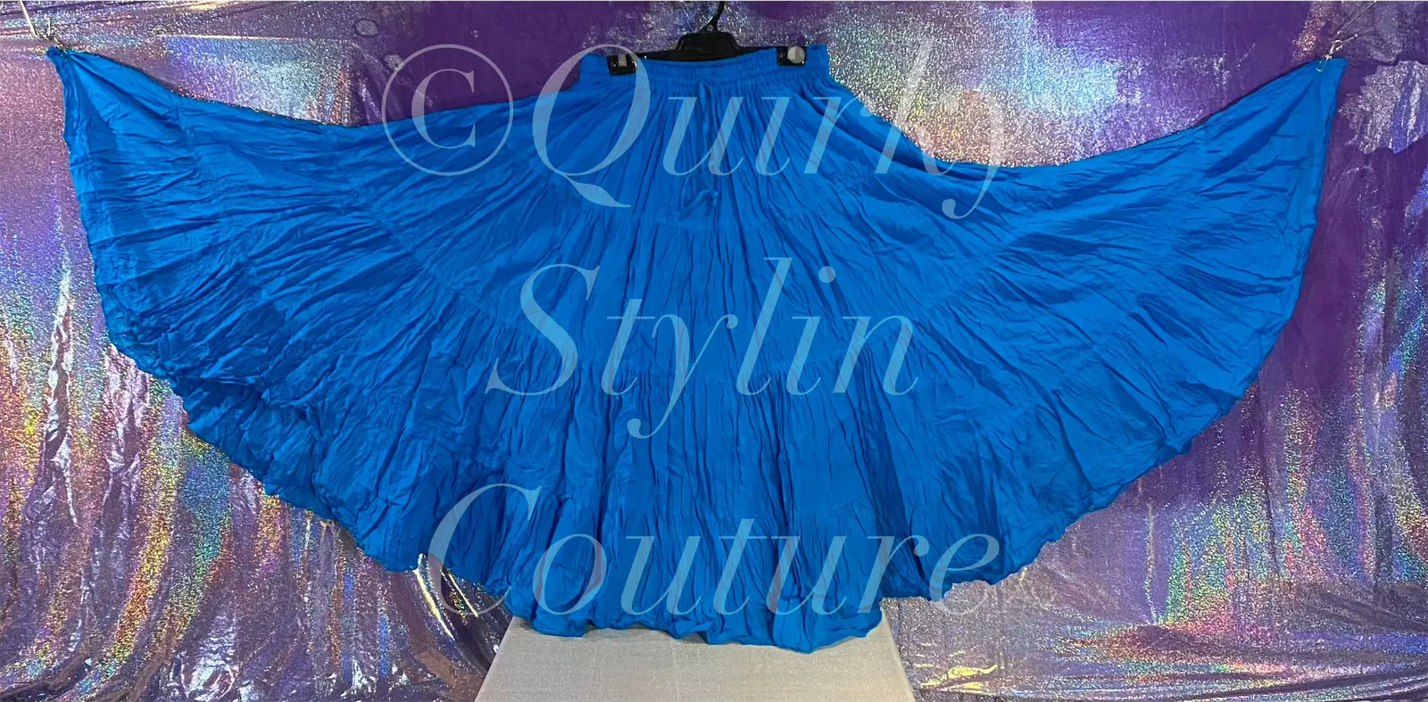 Turquoise Blue Renaissance steampunk gothic cotton boho tribal Maxi Long Skirt -Size 10-22 - Plus size