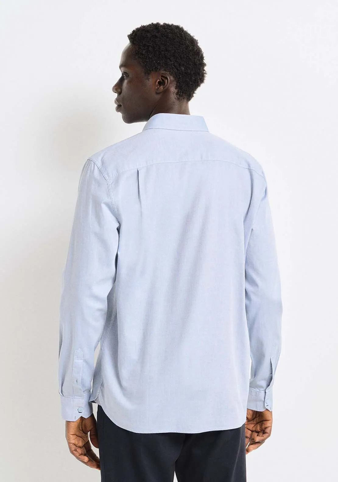Two-tone structured shirt - Blue