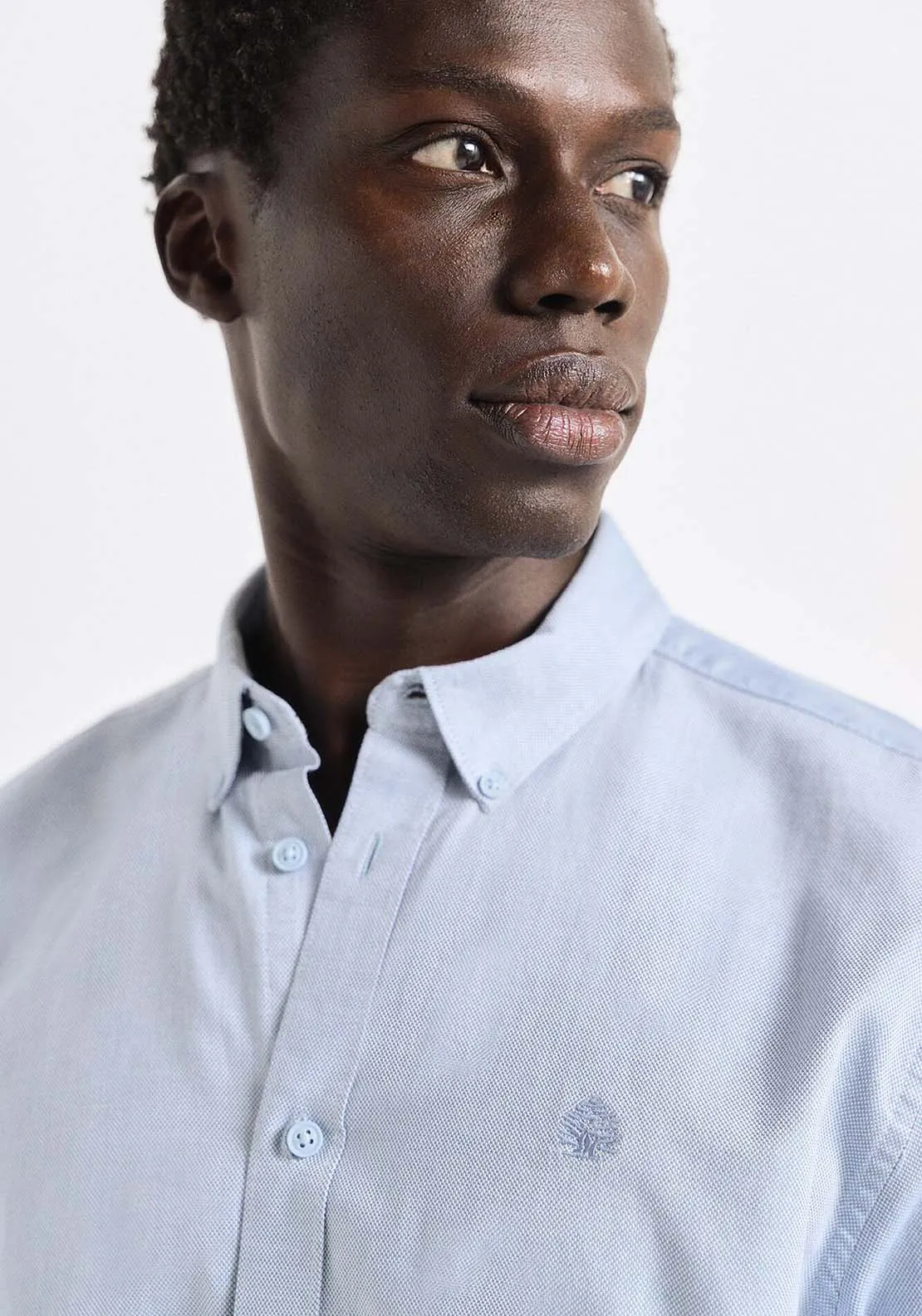Two-tone structured shirt - Blue
