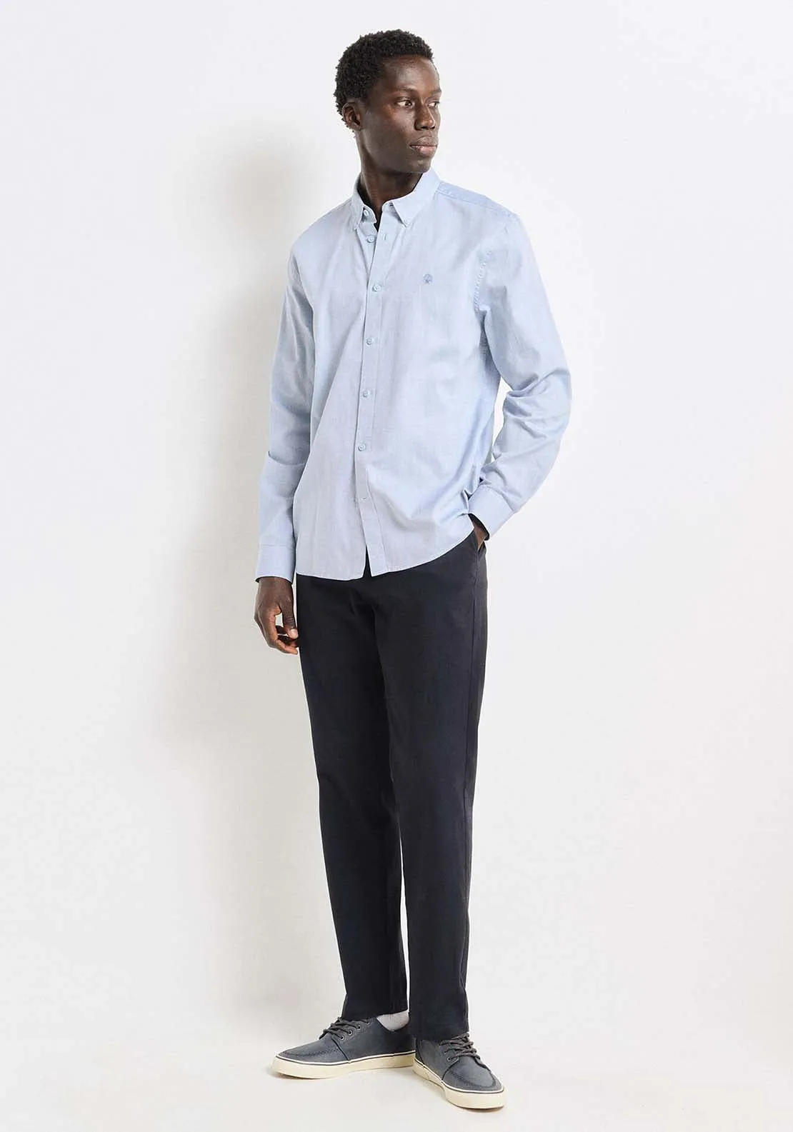Two-tone structured shirt - Blue