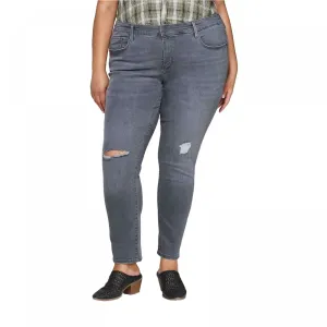 Universal Thread Women's Plus Size Mid-Rise Distressed Skinny Jeans